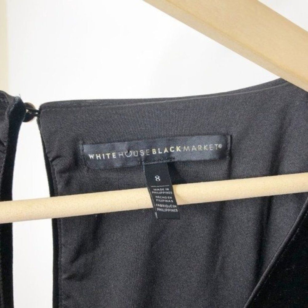 WHITE HOUSE BLACK MARKET VELVET BODICE JUMPSUIT  - Picture 4 of 8